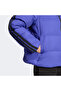 Essentials Climawarm 3 Stripes Puffer down Hooded Women's Blue Outdoor Jacket - 6