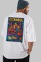 Istanbul Turkey White Oversize Country City Back Printed Unisex T-Shirt 100% Cotton Premium - 7