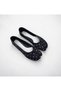 Women's Polka Dot Genuine Leather Satin Tabi Ballet Flats - 4