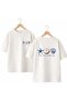 The Sea Calls Me Back and Front Chest Printed 100% Cotton Oversize Loose Regular Fit Crew Neck T-Shirt