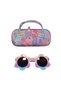 Kids Sunglasses Boys Sunglasses UV400 Protection Girls Sunglasses, Glitter Unicorn Flower Children Sunglasses with Hard Handbag Case, Cute Toddler Sunglasses for Boys Girls Age 3+ - 4