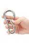 8Pcs 3.9 Inches Galvanized Steel Carabiner Clips, Silver, Spring Snap Hook for Dog Leash, Hammock, Aerial Yoga,Gym Pulldown Attachment, Exercise Machine, Heavy Duty - 3