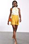Yellow Patterned Halter Neck Blouse 17762 - 2