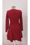 Women's Long Sleeve Square Neck Mini Imported Crepe Dress - 8