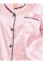Pink Animal Pattern Satin Shirt And Shorts Set - 3