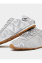Silver Plain Satin Fitted Cuff Sneakers - 3