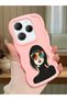 Infinix Hot 40 Compatible Case Camera Protector Pink Silicone Couple Phone Case Girl Pattern