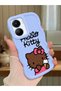 Vivo Y56 Compatible Case Camera Protector Blue Silicone Couple Phone Case Kitty Pattern