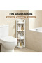 FFD 4-Tier Waterproof PVC Corner Shelf - White Freestanding Storage Rack for Bathroom, Living Room & Balcony (18x100x18 cm) - 4