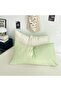 Duvet Cover Set King Size 4 Pcs, Upgraded Super Soft Washed Cotton Bedding Set - Greenish Yellow - 6