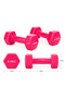 Vinyl Dumbbell 4 KG Pair – Anti-Slip Vinyl Coated Hand Weights for Home Gym, Strength Training & Fitness – Pack of 2 - 2