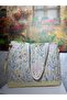 Yellow Baby Bag, Lunchbag, Floral Patterned Women's Bag 100% Cotton - 5