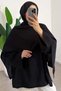 Women's Shawl Detail Waist Tie Blouse M61406 - Black - 2