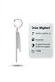 Silver Color Rod Bar Dangle Surgical Steel Hoop Earrings - 3