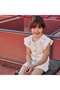 أفرول قصير مطرز بالزهور باللون البيج - 2