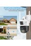 4MP Outdoor PTZ Camera WIFI with Dual Screen Color Night Vision 2K Wireless Security IP Camera Support Human Detection - 2