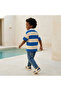 Collared Short Sleeves Polo T-shirt with Stripes - 3