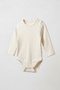 Organic Cotton Baby Pink Striped and Polka Dot 2-Piece Long Sleeve Snap Bodysuit Set - 6