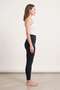 Women's Black High Waist Steel Fabric Shaping Long Leggings - 2