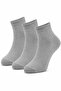 . 3-Piece Cotton Seamless Half-Cuff Socks Above Ankle Comfortable Daily Sports Socks