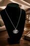 Luxurious Figured Statement Necklace with Zircon Stones - 2