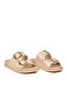 Beige Double-Strapped Lightweight Women's Flat Slippers - 4