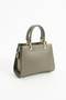 Khaki Women's Crossbody Hand and Shoulder Bag with Gold Accessories - 4