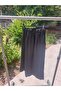 Linen Skirt with Pockets, Front Slit Detail, Double Buttons - 7