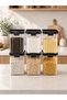 6 Pieces 1.3 L Transparent Airtight Food Storage Container Set Legumes and Dry Food Box - 2