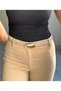 Long Gold Aries Horn Buckle Belt Waist Belt Jacket Belt Dress Belt Trouser Belt - 2