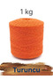 1 kg Cotton Hand Knitting Yarn Runner Yarn - Amigurumi Cotton Yarn Punch Yarn Motif Orange Color