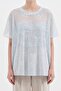 Women's Jacquard Fabric Oversized Tshirt with Stone Detail on the Front - 4