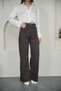 Wide Leg High Waist Brown Jeans