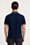 Stripe Detailed Polo Collar Men's T-Shirt - 3