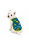 Small Breed Blue Neon Paw Undershirt Dog Outfit Dog Undershirt Cat Outfit (1-10kg) - 3