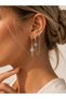 Women's Steel Star Figure Zircon Stone Hanging Earrings Set - 4