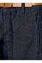 Straight Fit Mid-Rise Jeans with Belt Cotton - 2
