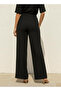 Wide Leg Flexi Waist Pintuck Detail Trousers - 4
