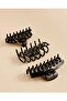 Women Black Hair Claw Set (Pack Of 3) - 2