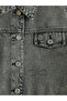 Gray Comfortable Fit Girls' Jean Jacket - 3