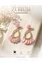 Hanging Steel Women's Earrings Colorful Acrylic Sequin Chandelier Model Pink - 8