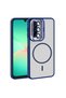 Galaxy A17 Case with Camera Stand Magsafe Supported Transparent Back Face Silicone Tkng