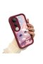 Vivo V50 Lite Compatible Case Camera Protector Claret Red Silicone Couple Phone Case Cat Pattern - 2