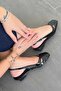 Vibo Open Back Women's Patent Leather Heeled Shoes Black - 3