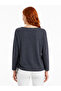 Women's Lace-Up Side Detailed Long Sleeve Basic Blouse - 2
