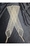 Vespera Glittery Sequined Shahmaran Gloves in Nude Color - 4