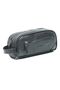Men's Black Leather Handbag Portfolio Travel Shaving and Cosmetic Bag