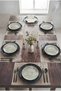 Plain Simple 6-Piece Natural Linen Bohemian Vintage Cream Placemat Set