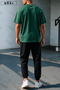 Trust Issue Printed Oversize T-Shirt & Black Pants Tracksuit Set - 2