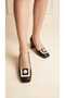 Women's Classic Heeled Shoes Genuine Black Leather with Accessory Detail - 5